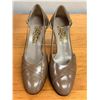 Image 8 : Used Ferragamo Beige Leather Slingback Shoes w/ Heels, Size 10B