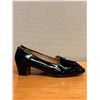 Image 2 : Used Ferragamo Black Patent & Suede Bow Loafers, Size 10B