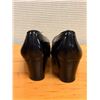Image 4 : Used Ferragamo Black Patent & Suede Bow Loafers, Size 10B