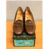 Image 1 : Used Ferragamo “Taffy” Havana Brown Calf & Suede Loafers, Size 10B