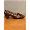 Image 2 : Used Ferragamo “Taffy” Havana Brown Calf & Suede Loafers, Size 10B