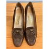Image 7 : Used Ferragamo “Taffy” Havana Brown Calf & Suede Loafers, Size 10B