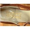 Image 9 : Used Ferragamo Brown Leather T-Strap Flats, Size 10B