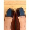 Image 5 : Used Ferragamo Tan Lizard-Embossed Vara Flats, Size 10B