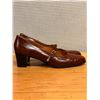 Image 2 : Used Ferragamo Brown Mary Jane Leather Shoes w/ Heels, Size 10M