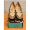 Image 1 : Used Ferragamo Beige Leather Loafers, Size 10B