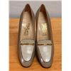 Image 8 : Used Ferragamo Beige Leather Loafers, Size 10B