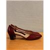 Image 2 : Used Ferragamo Red Leather Slingback Pumps, Size 10B