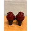 Image 3 : Used Ferragamo Red Leather Slingback Pumps, Size 10B