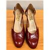 Image 9 : Used Ferragamo Red Leather Slingback Pumps, Size 10B