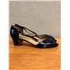 Image 2 : Used Ferragamo Navy Cutout Slingback Shoes w/ Heels, Size 10B