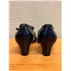 Image 3 : Used Ferragamo Navy Cutout Slingback Shoes w/ Heels, Size 10B