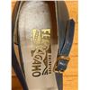 Image 11 : Used Ferragamo Gray T-Strap Leather Shoes w/ Heels, Size 10B