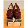 Image 1 : Used Ferragamo Burgundy Leather Loafers, Size 10B