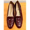 Image 7 : Used Ferragamo Burgundy Leather Loafers, Size 10B