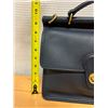 Image 4 : Coach Black Leather Shoulder Bag w/ Handle & Removable Straps