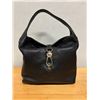 Image 1 : Dooney & Bourke Black Full-Grain Leather Bag w/ Large Brass Clip Closure Accent, New Condition