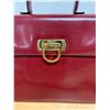 Image 3 : Ferragamo Wine Leather Shoulder Bag w/ Handle & Removable Straps