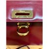Image 9 : Ferragamo Wine Leather Shoulder Bag w/ Handle & Removable Straps