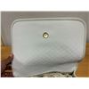 Image 10 : Gucci White Monogram Shoulder Bag w/ Stripe Detail & Magnetic Closure