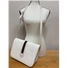 Image 1 : Gucci White Monogram Shoulder Bag w/ Stripe Detail & Magnetic Closure