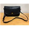 Image 2 : Coach Black Leather Shoulder Bag w/ Brass Closure