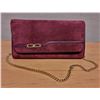 Image 1 : Gucci Shoulder Bag w/ Removable Gold Strap, Natural Suede Leather, Burgundy