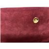 Image 7 : Gucci Shoulder Bag w/ Removable Gold Strap, Natural Suede Leather, Burgundy