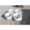 Image 1 : Set of 4 22.5" steel truck rims, white