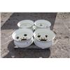 Image 2 : Set of 4 22.5" steel truck rims, white