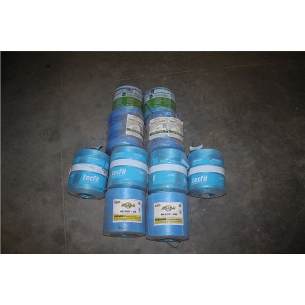 Selection of baler twine rolls