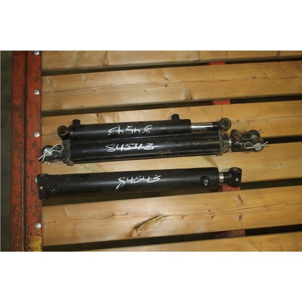 Set of 3 misc. hydraulic cylinders