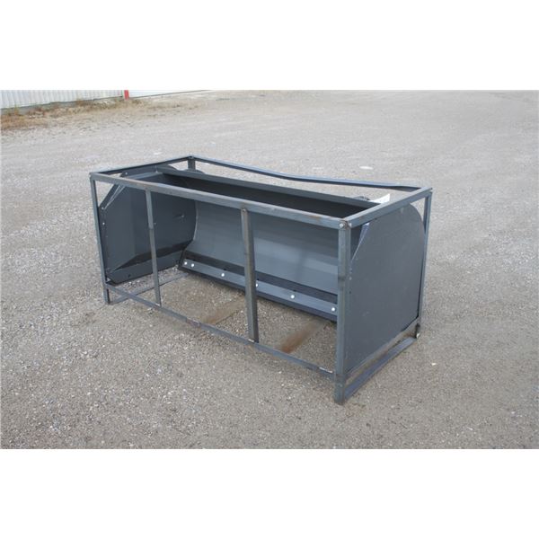 6' snow pusher, skidsteer coupler