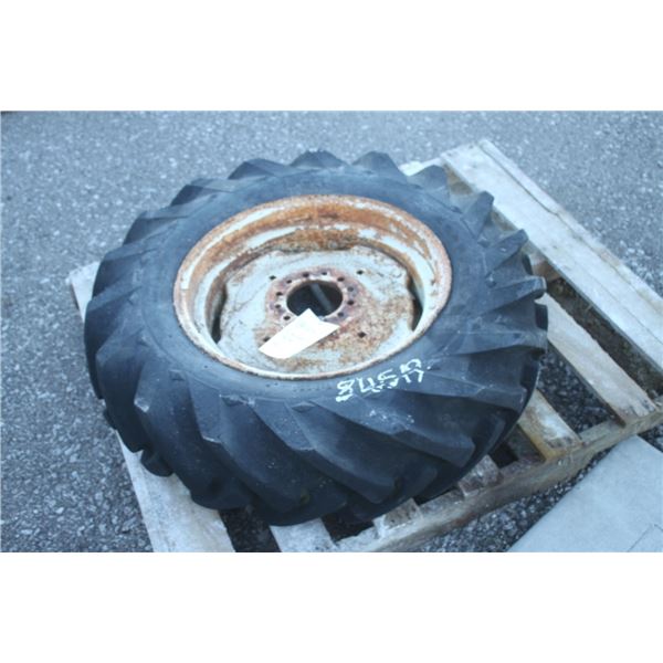 1 Goodyear 9.5-20 tire on rim