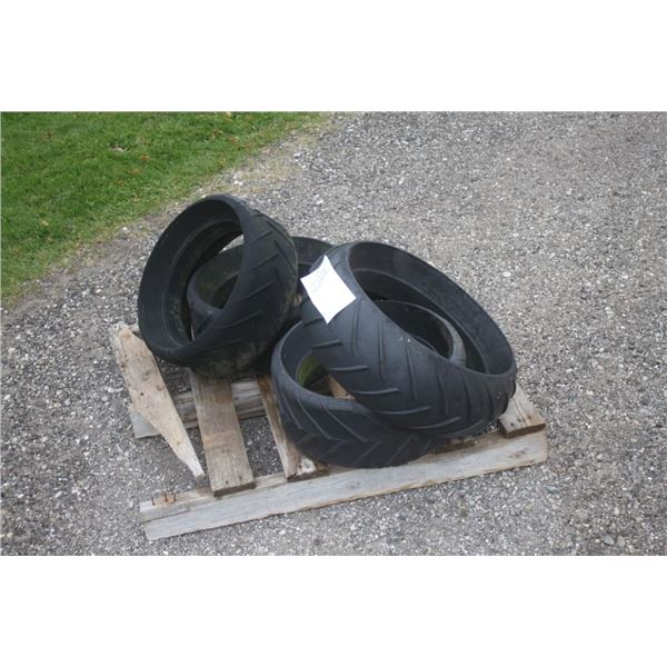 Set of 4 planter press wheels