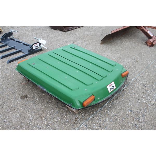 JD plastic roof canopy to fit JD tractor with lights