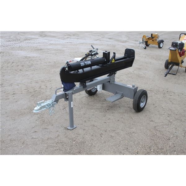 25T vertical and horizontal log splitter, trailer mounted