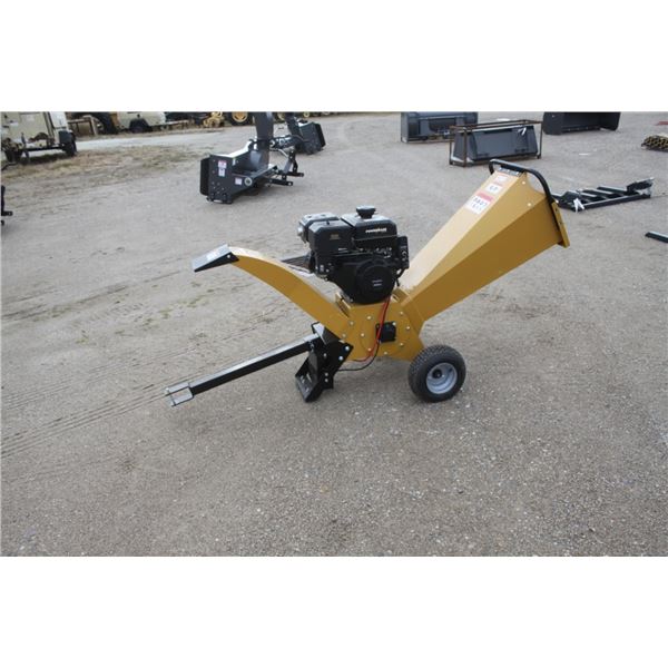 trailer mounted wood chipper, gas engine