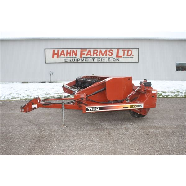 Hesston 1120 9' haybine, conditioning rolls, original
