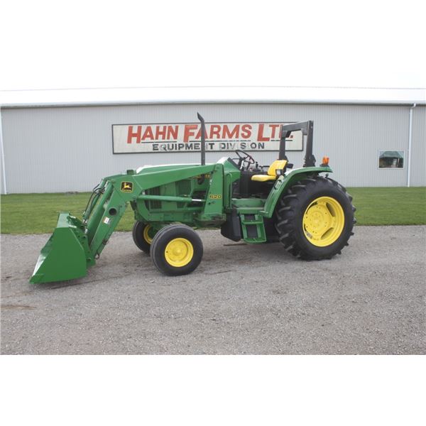 JD 6200L 2wd tractor, rops, 620 loader, 4120 hours