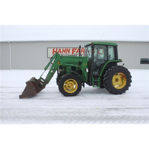 JD 6200 4wd tractor, cab, air, 640 SL loader