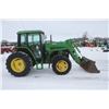 Image 5 : JD 6200 4wd tractor, cab, air, 640 SL loader