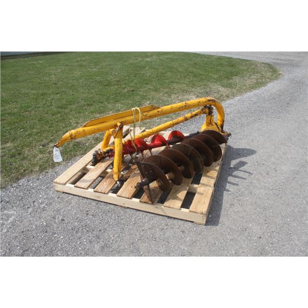 Danuser HD 3pth, pto, post hole auger, 2 auger bits