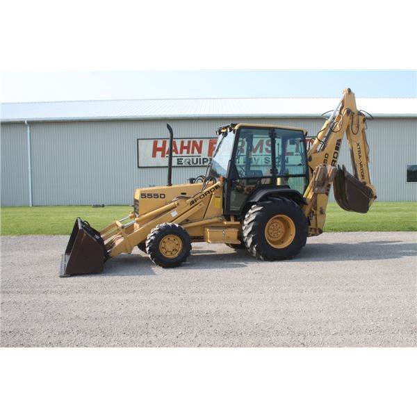 Ford 555D 4wd backhoe, cab, 2472 hours, made in USA