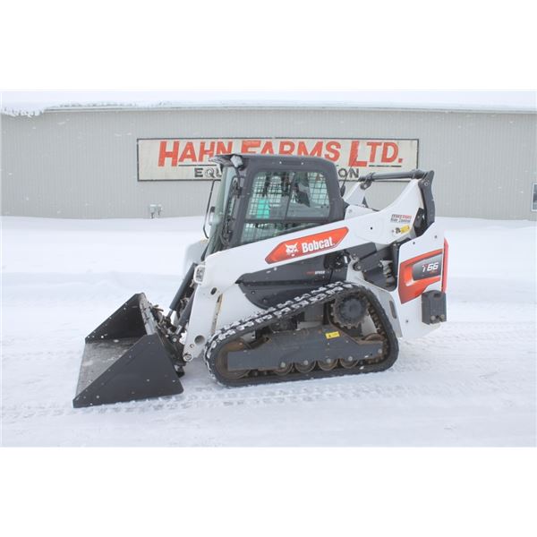 2021 Bobcat T66 track skidsteer, cab, air, 1450 hours
