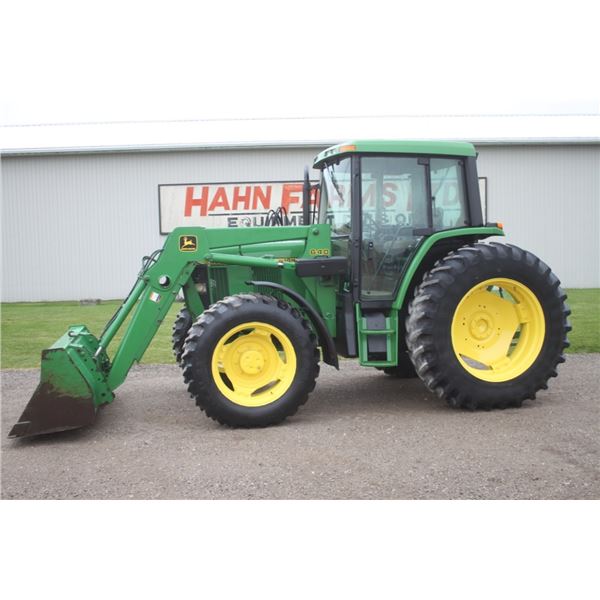 JD 6400 4wd tractor, cab, air, 640 loader, 8324 hours