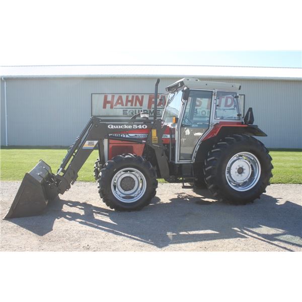 MF 390T 4wd tractor, cab, air, Alo 540 SL ldr, 2738 hrs
