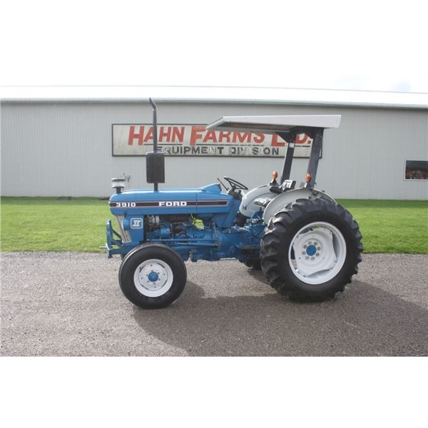 Ford 3910 II 2wd tractor, rops, canopy, 1828 hours