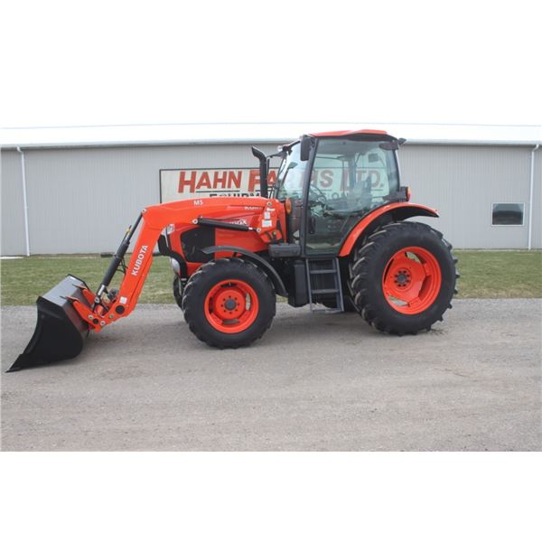 2014 Kubota M100GX 4wd tractor, cab, air, New M5 ldr