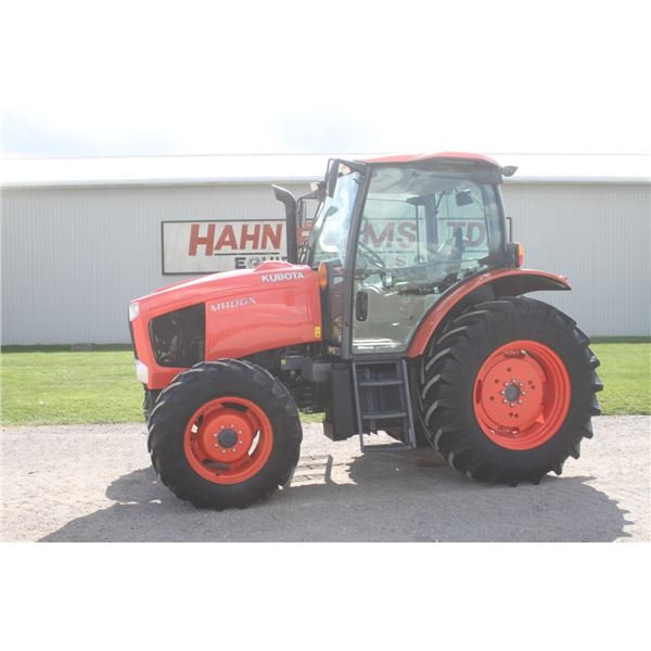 2012 Kubota M110GX 4wd tractor, cab, air, 2209 hours